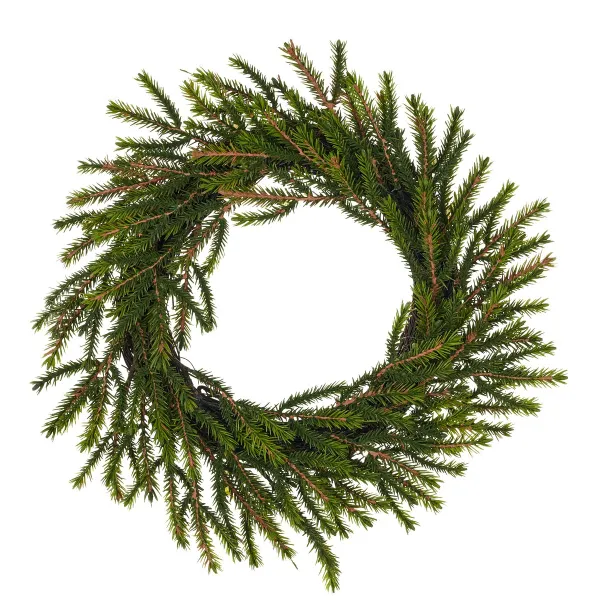 GASPER Minifichtenkranz, 36 x 36 x 5 cm, grün