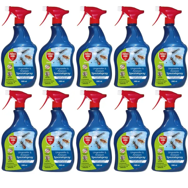 PROTECT HOME FormineX Ungeziefer & Ameisen Spezialspray anwendungsfertig - 1 Liter x 10 PROTECT HOME FormineX Ungeziefer & Ameisen Spezialspray anwendungsfertig - 1 Liter x 10