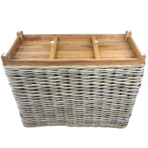 VAN DER LEEDEN Raumtrenner Rattan XL groß 100 x 45 x 82 cm