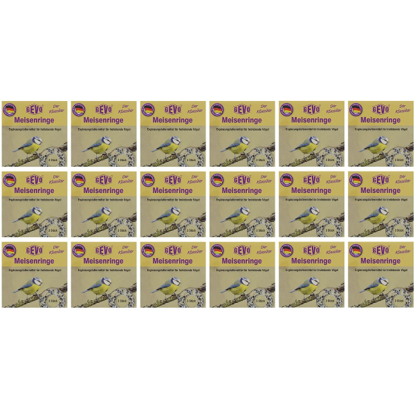 GEVO® Meisenringe Ergänzungsfutter für Wildvogel - 3 Meisenringe x 18