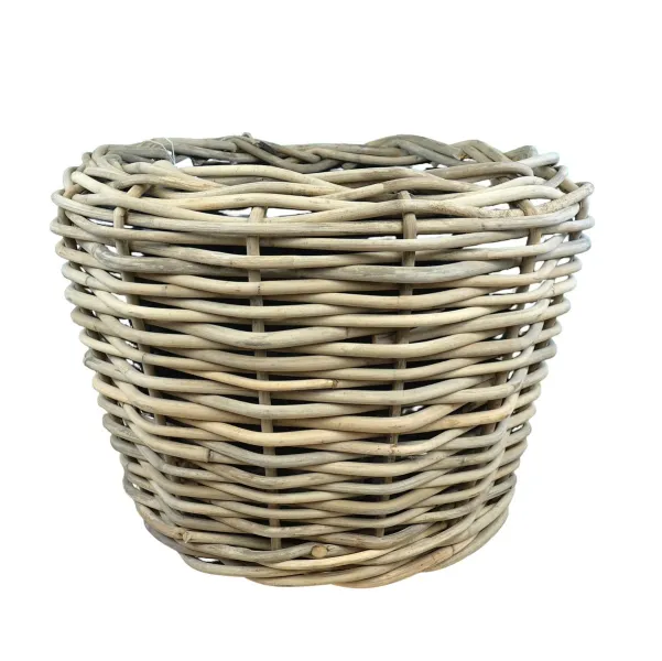 VAN DER LEEDEN DRYPOT® Rattan Pflanzkübel Grau Ø 68 cm - Sylter Körbe VAN DER LEEDEN DRYPOT® Rattan Pflanzkübel Grau Ø 68 cm - Sylter Körbe