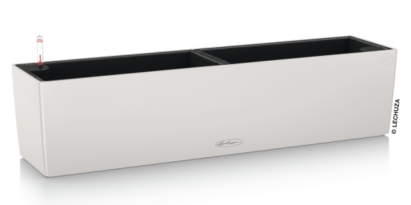 1er + 2 Set LECHUZA® Blumenkasten BALCONERA Color 80 Lichtgrau All-in-One