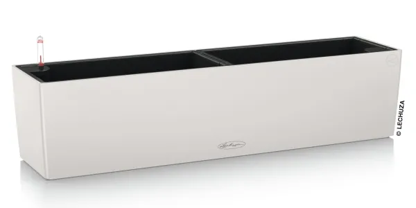 1er + 2 Set LECHUZA® Blumenkasten BALCONERA Color 80 Lichtgrau All-in-One