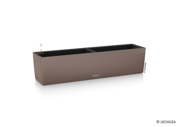 1er + 2 Set LECHUZA® Blumenkasten BALCONERA Color 80 Muskat All-in-One