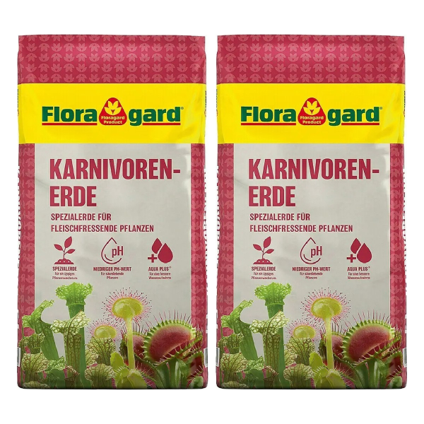 2 x Floragard® Karnivorenerde Spezialerde für fleischfressende Pflanzen - 5 Liter