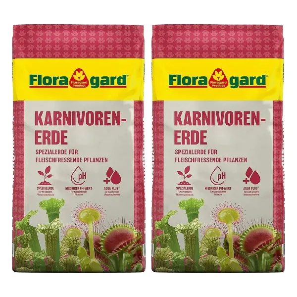 2 x Floragard® Karnivorenerde Spezialerde für fleischfressende Pflanzen - 5 Liter