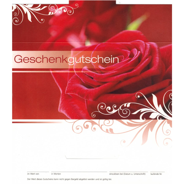 Gutschein - Rote Rosen - für das Gartencenter
