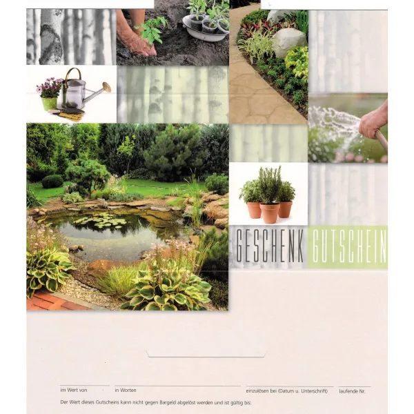 Gutschein - Garten Collage - für das Gartencenter