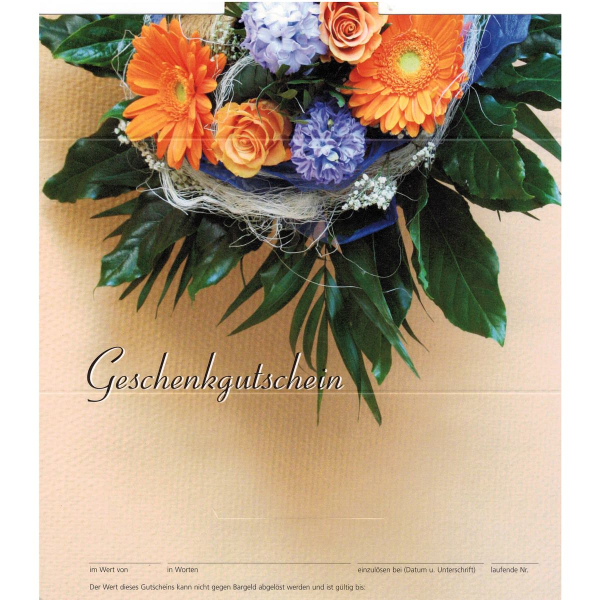 Gutschein - Blumenstrauß - für das Gartencenter