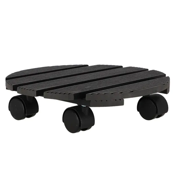 Esschert Design Pflanzenroller Outdoor rund mit Rillen Ø 28 cm - WPC