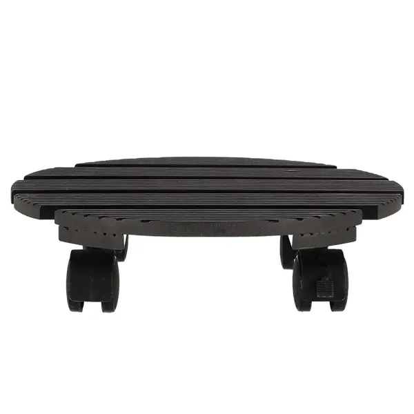 Esschert Design Pflanzenroller Outdoor rund mit Rillen Ø 28 cm - WPC