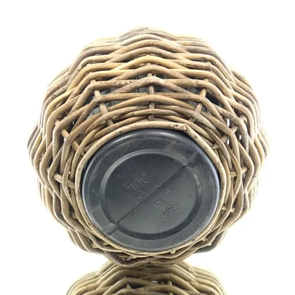 VAN DER LEEDEN DRYPOT® Rattan Tina Pflanzkübel Braun Ø 58 cm - Sylter Körbe