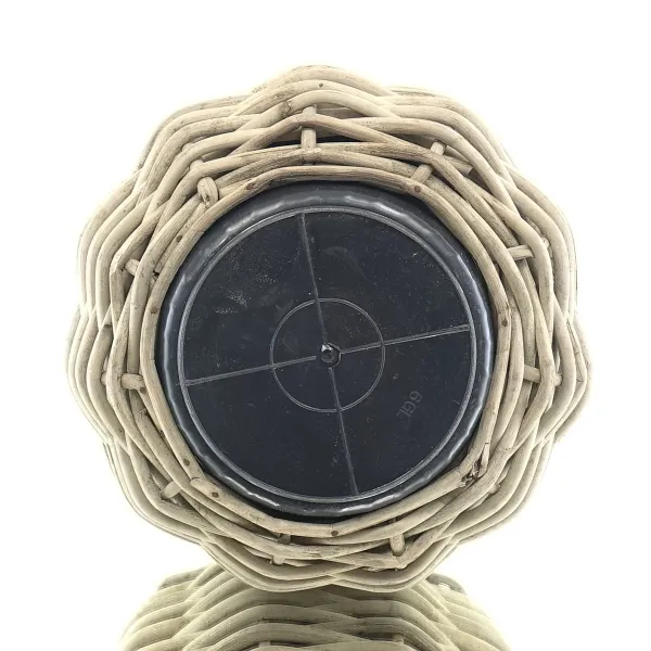 VAN DER LEEDEN DRYPOT® Rattan Tina Pflanzkübel Grau Ø 48 cm - Sylter Körbe