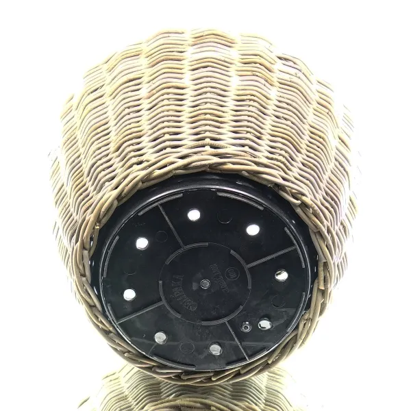 VAN DER LEEDEN DRYPOT® Rattan Pflanzgefäß Grau ca. Ø 80 cm - Sylter Körbe