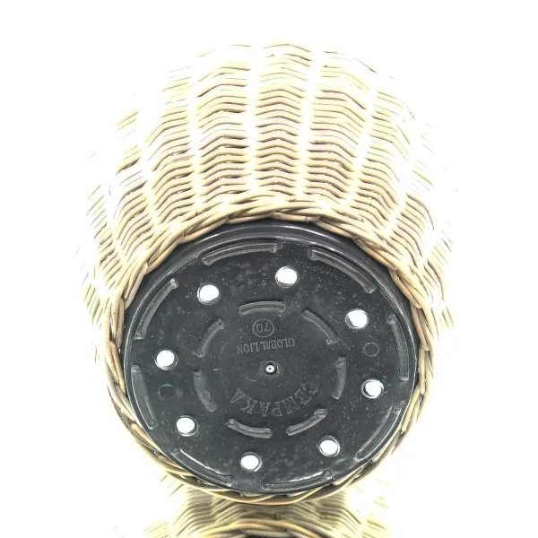VAN DER LEEDEN DRYPOT® Rattan Pflanzgefäß Grau ca. Ø 65 cm - Sylter Körbe
