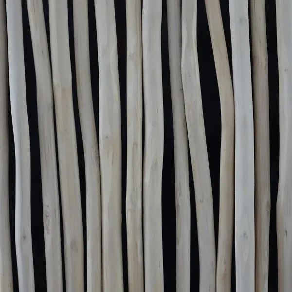 VAN DER LEEDEN Paravent Teak Natur 110 cm x 30 cm Höhe 175 cm