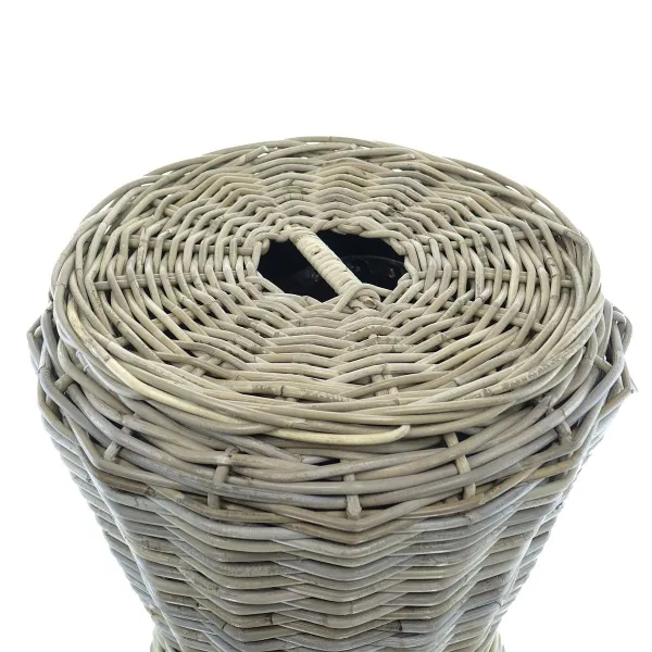 VAN DER LEEDEN DRYPOT® Rattan Gartenschlauchhalter Ø 45 Höhe 37 cm