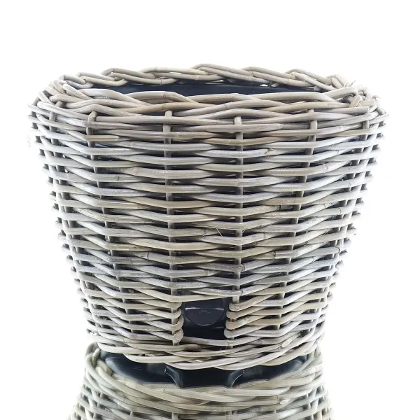VAN DER LEEDEN DRYPOT® Rattan Gartenschlauchhalter Ø 45 Höhe 37 cm