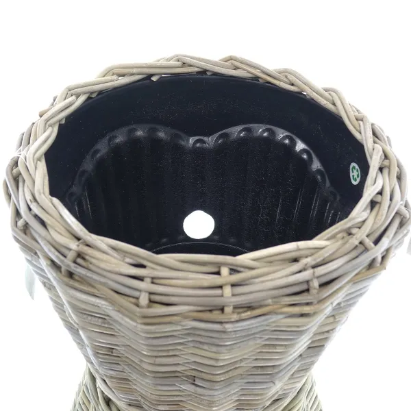 VAN DER LEEDEN DRYPOT® Rattan Gartenschlauchhalter Ø 45 Höhe 37 cm