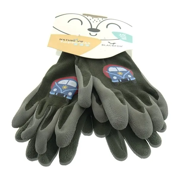 BLACKFOX® Garten - Kinder Handschuhe ROADTRIP Kaki Größe 3