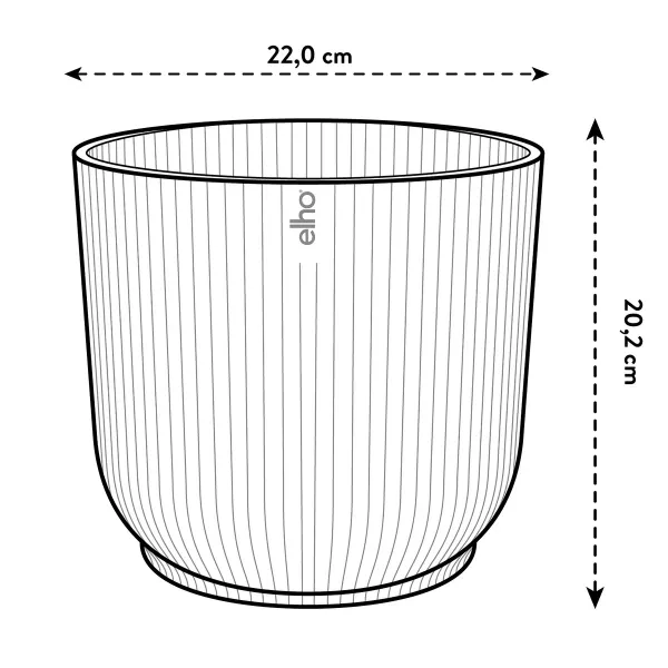 elho® Vibes Übertopf Fold Anthrazit Ø 22 cm - Kunststoff