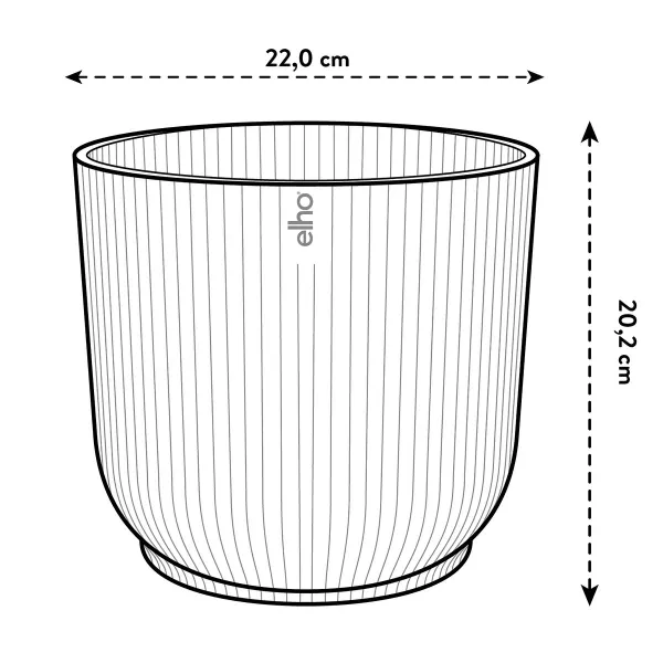 elho® Vibes Übertopf Fold Farngrün Ø 22 cm - Kunststoff