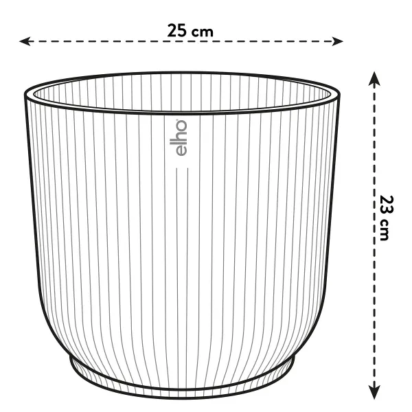 elho® Vibes Übertopf Fold Anthrazit Ø 25 cm - Kunststoff
