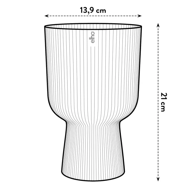 elho® Vibes Übertopf Fold Cup Anthrazit Ø 14 cm - Kunststoff