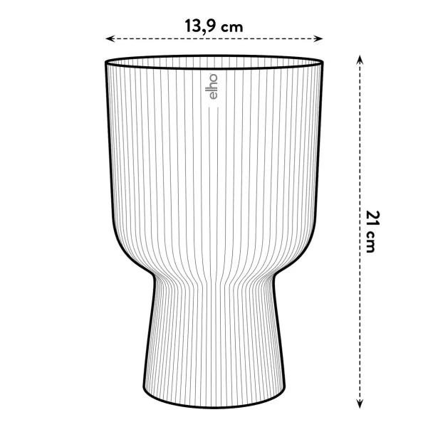 elho® Vibes Übertopf Fold Cup Leinenweiß Ø 14 cm - Kunststoff