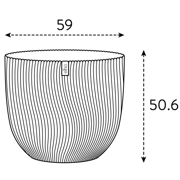 elho® Sereh Pflanzgefäß Anthrazit Ø 59 cm - Kunststoff