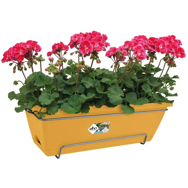 elho® Barcelona Balkonkasten Honiggelb 50 cm all-in-1 mit Halterung