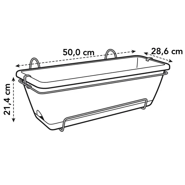 elho® Barcelona Balkonkasten Honiggelb 50 cm all-in-1 mit Halterung