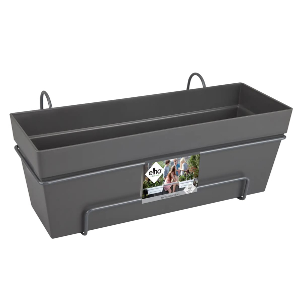 elho® Loft Urban Balkonkasten all-in-1 Anthrazit 50 cm mit Halter