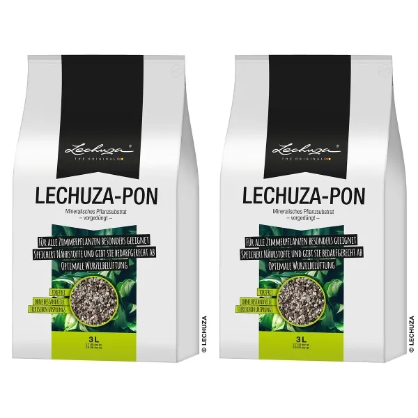 2er Pack LECHUZA® Granulat PON nährstoffreiches Pflanzsubstrat 3 Liter