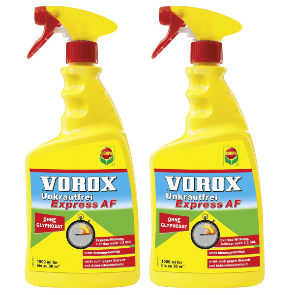 COMPO VOROX® Unkrautfrei Express AF anwendungsfertig für ca. 30 m² - 1 Liter x  2  