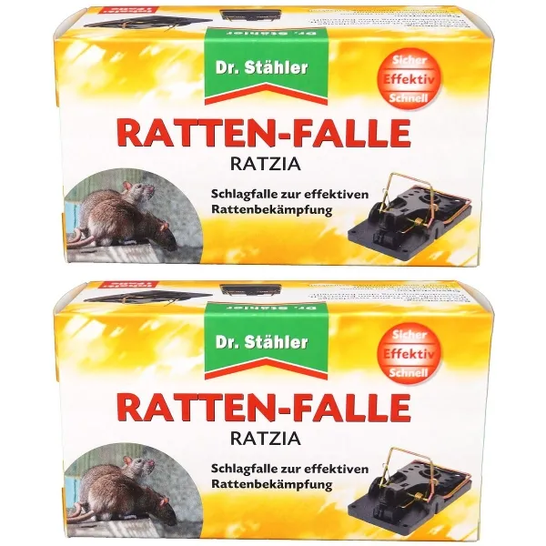 Dr. Stähler RATTEN-FALLE RATZIA - Schlagfalle x 2 Dr. Stähler RATTEN-FALLE RATZIA - Schlagfalle x 2