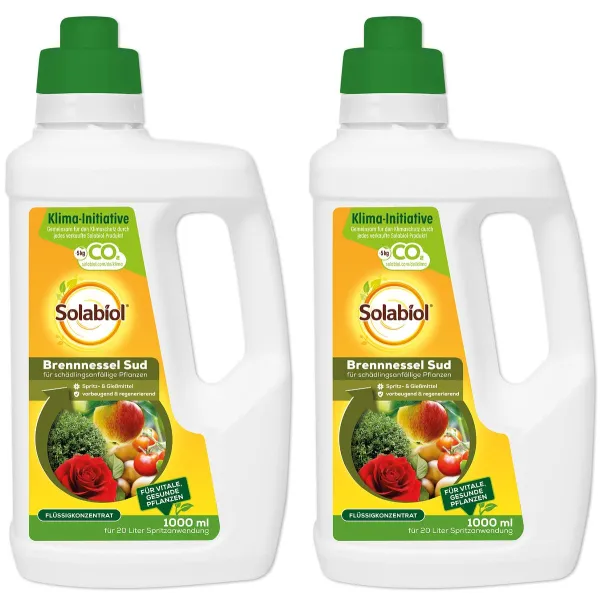 2er-Set Solabiol® Brennnessel Sud für schädlingsanfällige Pflanzen 1 Liter Konzentrat Artikel EAN 366471000334