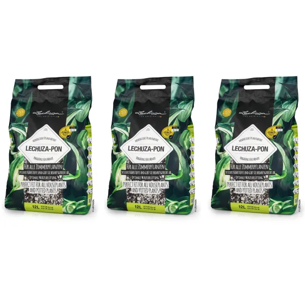 LECHUZA® Granulat PON nährstoffreiches Pflanzsubstrat - 6 Liter x 3