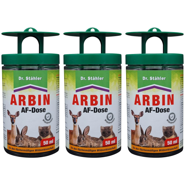 Dr. Stähler ARBIN AF-DOSE Rehwild, Rotwild, Hasen & Kaninchen für ca. 2 - 3 m² - 50 ml x 3