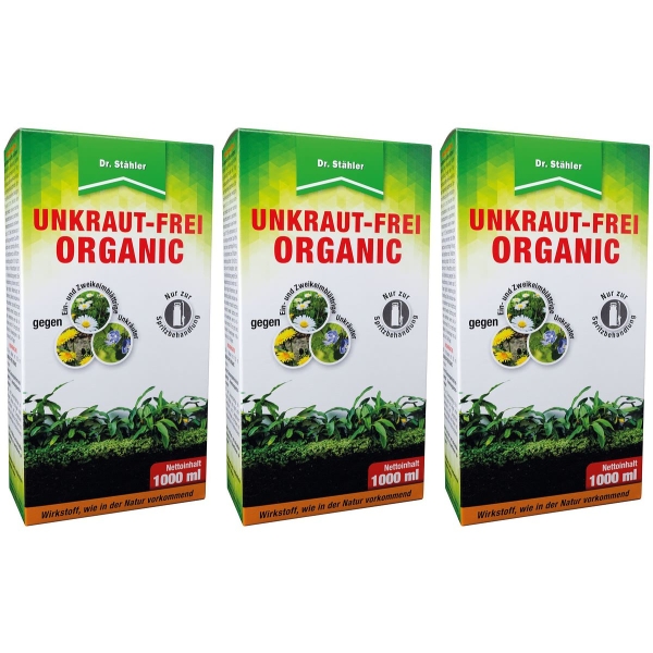 Dr. Stähler Unkraut-Frei ORGANIC - 1 Liter x 3