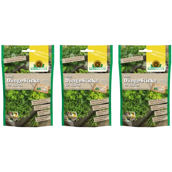 NEUDORFF® Azet® DüngeSticks für Kräuter BIO logisch - 40 Sticks x 3