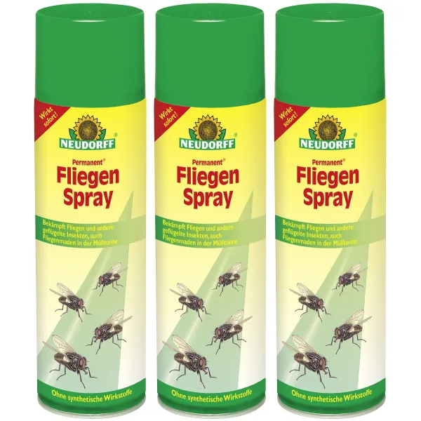 NEUDORFF® Permanent® FliegenSpray - 500 ml x 3