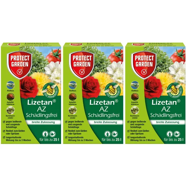 PROTECT GARDEN Lizetan® AZ Schädlingsfrei Konzentrat für bis zu 25 Liter - 75 ml x 3
