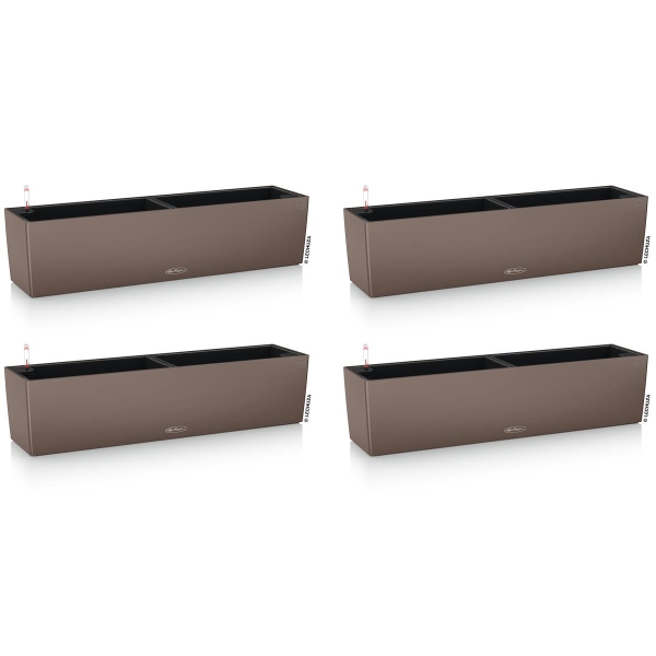 LECHUZA® Blumenkasten BALCONERA Color 80 Muskat All-in-One x 4