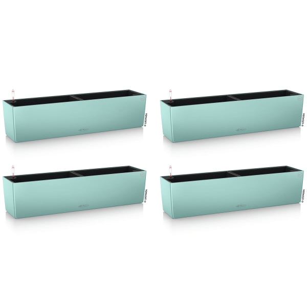 LECHUZA® Blumenkasten BALCONERA Color 80 Pastellgrün All-in-One x 4