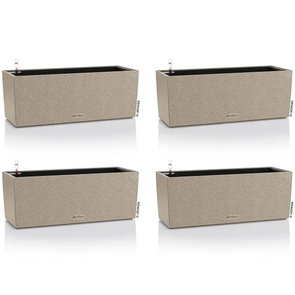 LECHUZA® Blumenkasten BALCONERA Stone 50 Sandbeige All-in-One x 4 LECHUZA® Blumenkasten BALCONERA Stone 50 Sandbeige All-in-One x 4