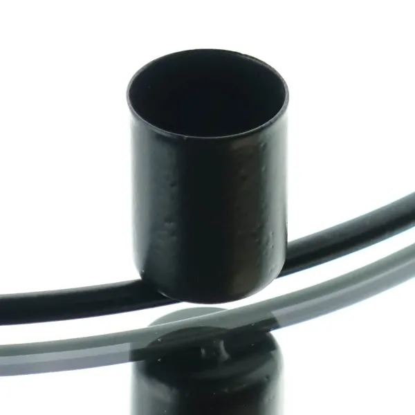 4er Stab-Kerzenhalter Metall-Adventsring Schwarz Ø 23 cm x 3,5 cm