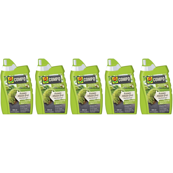 COMPO BIO Rasen Moos-frei Herbistop® - 500 ml x 5