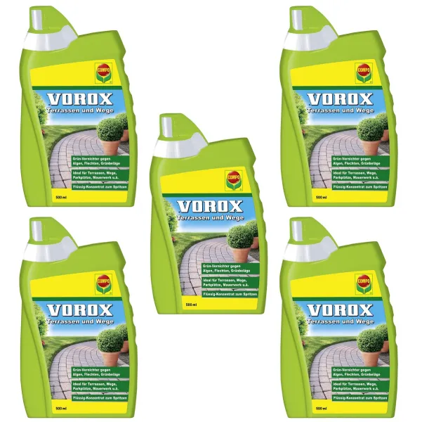 5 x COMPO VOROX® Terrassen und Wege 500 ml