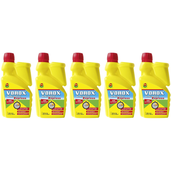 COMPO VOROX® Unkrautfrei Express Konzentrat für bis zu 120 m² - 500 ml x 5